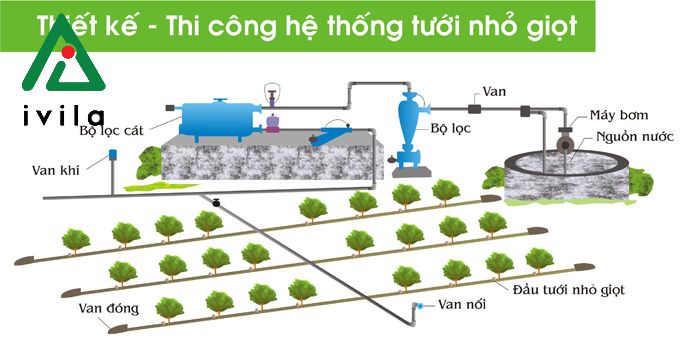 hệ thống tưới nhỏ giọt israel