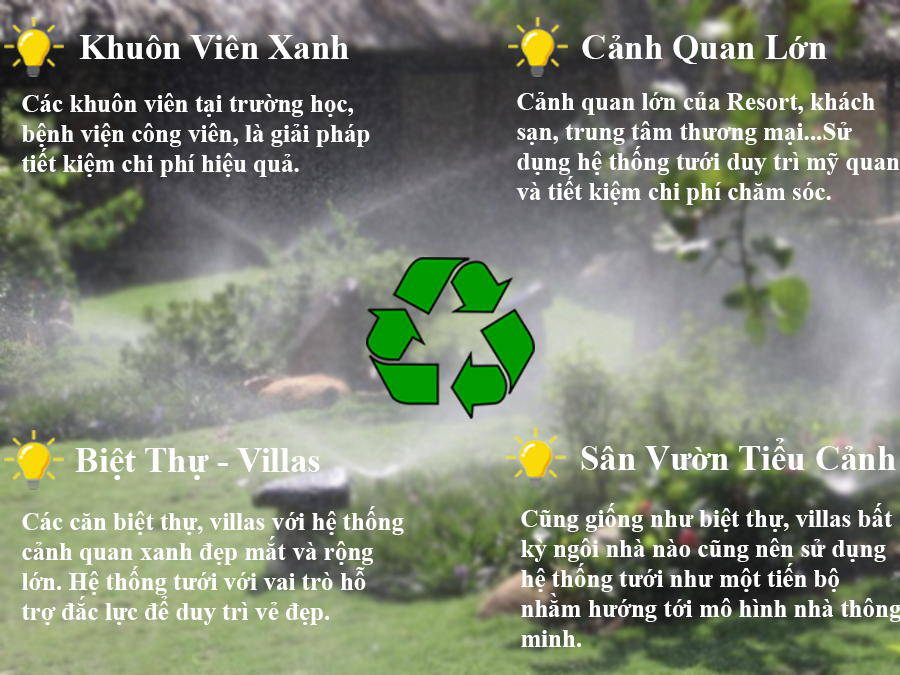 hệ thống tưới cảnh quan sân vườn