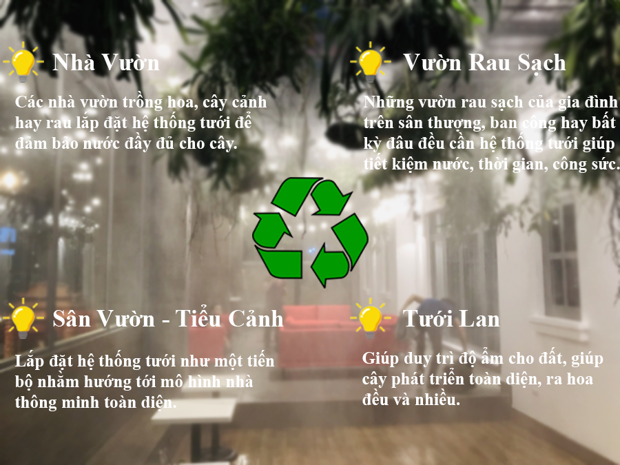 thi công tưới phun sương