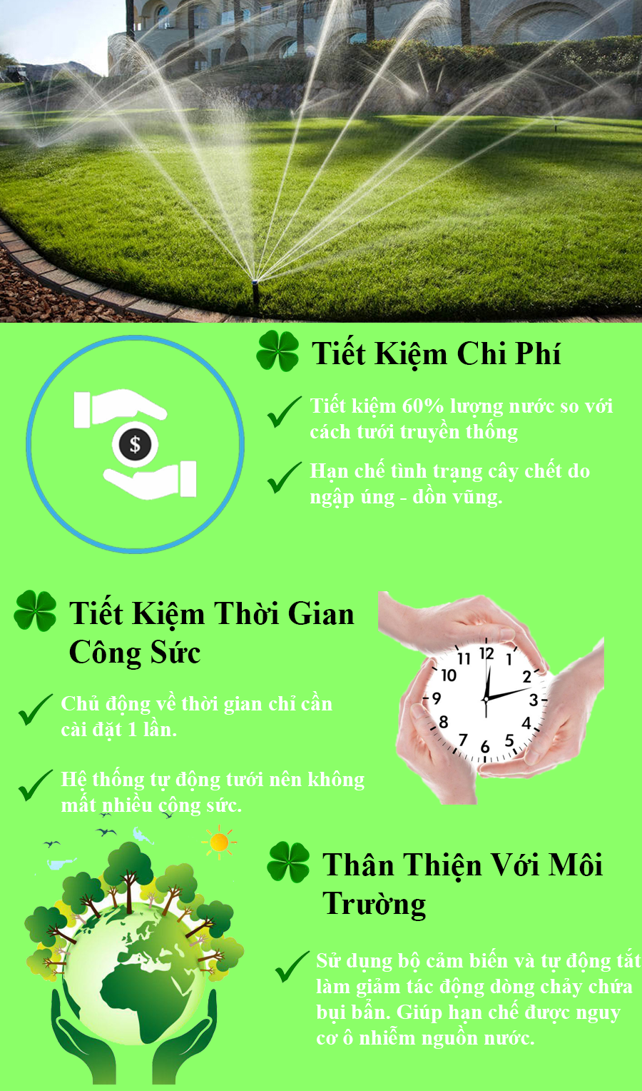 hệ thống tưới phun mưa